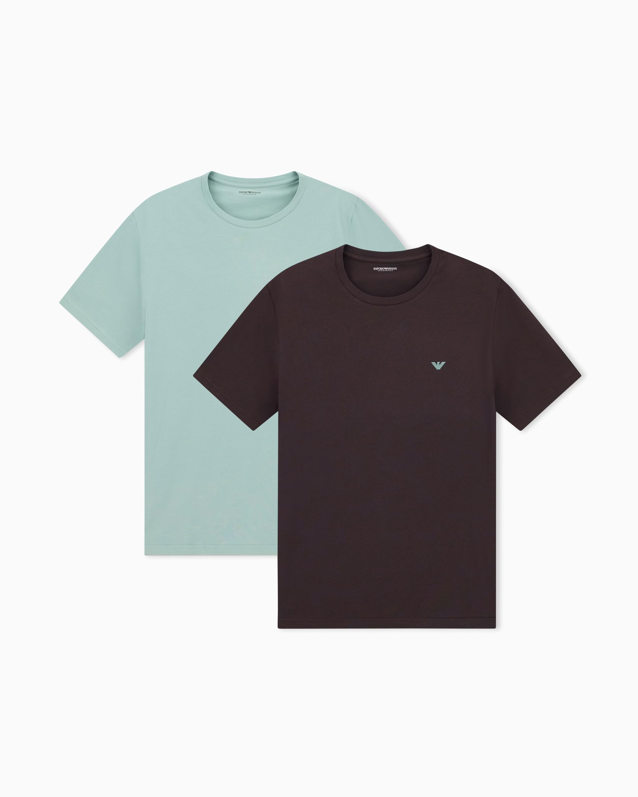 Emporio Armani Herren Braun Man's Endurance 2-Pack Crew Neck T-Shirt Brown S Regular Fit, S