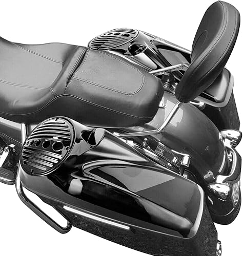 Miniatura 3 de Tapas de altavoz negras vívidas de 8 pulgadas con puerto de tweeter para Harley 2014 en modelos Touring Harley Davidson Electra Glide Street Glide