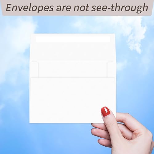 Vista 31 de Paquete de 100 sobres blancos de 5 x 7 pulgadas, sobres A7 para invitación de tarjetas, boda, fiesta de cumpleaños, baby shower