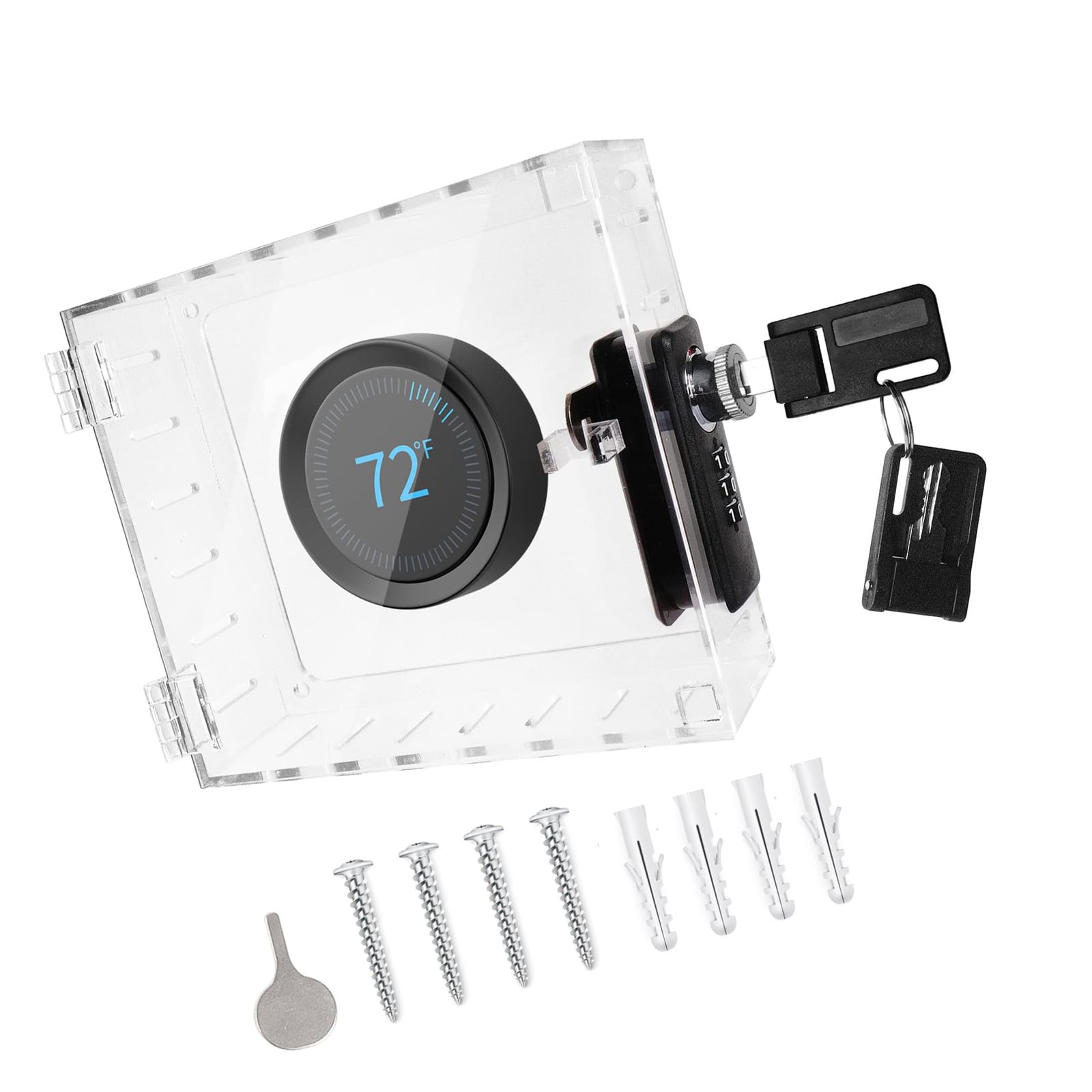 Temperature Controller Box Acrylic Cover Dustproof Diaphanous Protective Enclosure for Home Public Use Diaphanous Acrylic Box
