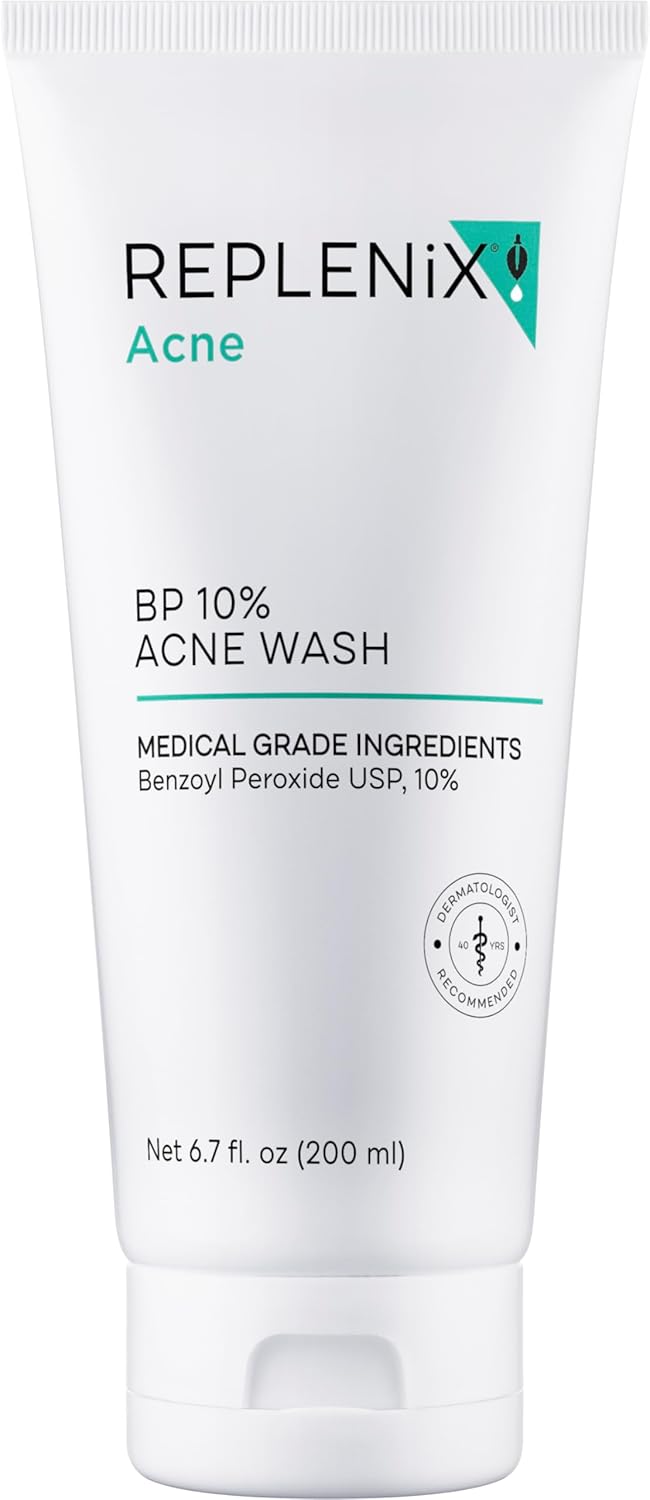 Replenix BP Acne Wash, Oil-Free Benzoyl Peroxide Face Cleanser with Medical-Grade Ingredients for Acne-Prone Skin (6.7 fl. oz) Replenix BP Acne Wash, Oil-Free Benzoyl Peroxide Face Cleanser with Medical-Grade Ingredients for Acne-Prone Skin (6.7 fl. oz)