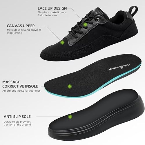 Miniatura 5 de OrthoComfoot Zapatos deportivos de plataforma cómodos para mujer con soporte de arco, zapatos ortopédicos para pies planos y arcos altos, zapatos