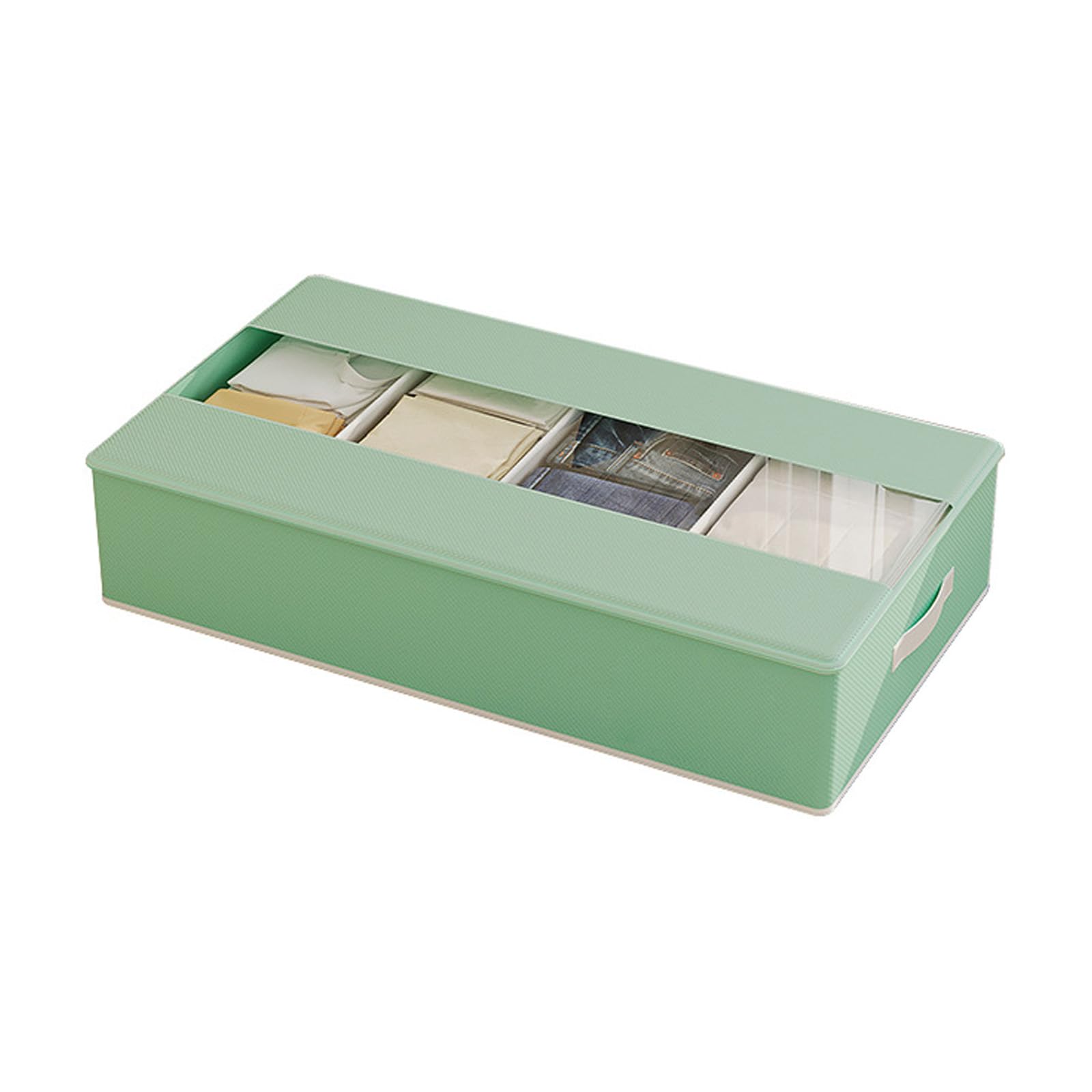 Xjdzineq Multipurpose Underbed Storage Organizers with Sturdy PVC Covers Large Capacity Each for Efficient Space Saving Bed Storage Bags