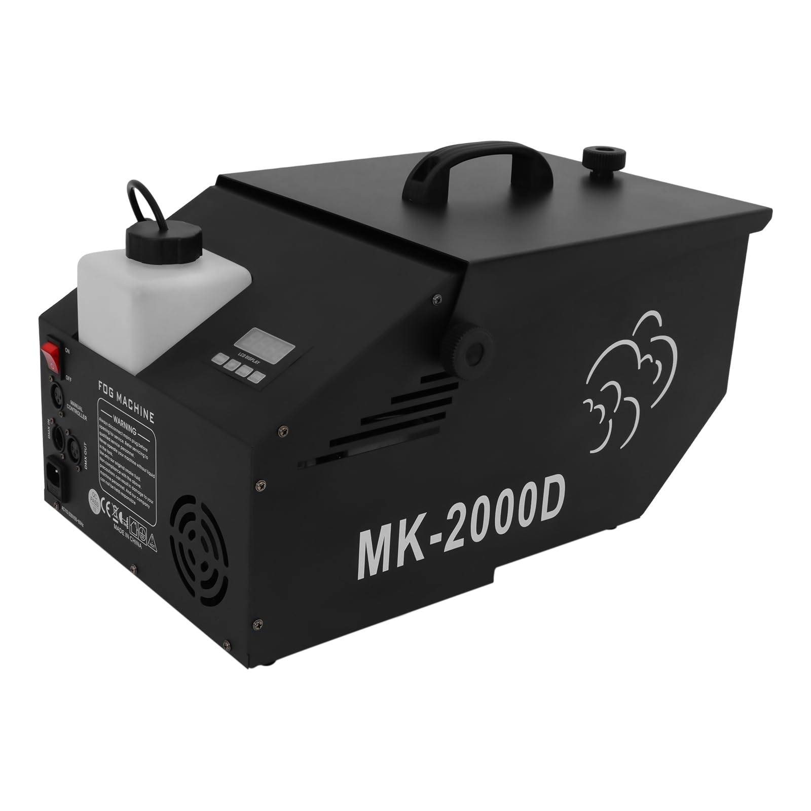 Macchina del fumo da 1200 W, 5000 CFM, riscaldamento rapido, facile da usare, adatta per spettacoli di palcoscenico, matrimoni, passerelle, balli, teatri, sale banchetti
