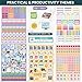bloom daily planners 40 Page Mega Planner Sticker Pack (1500+ Stickers) - 6” x 9” Bound Ultimate Variety Sticker Book with Foil - Seasons, Celebrations, Holidays, Food, Travel, Quotes & More - Vol. 1