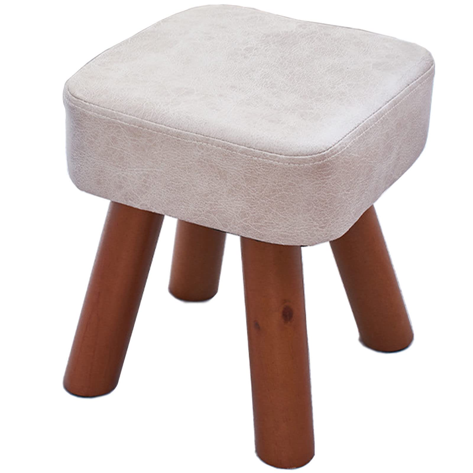 Tabourets rectangulaires rembourrés en bois : Une touche d'élégance marron clair