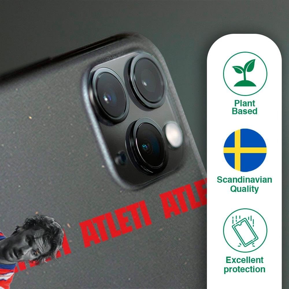 Etui na telefon Samsung Galaxy S21 Oficjalny Atletico Madryt - Europejski i Świat Kompostowalny Roślinny Czarny