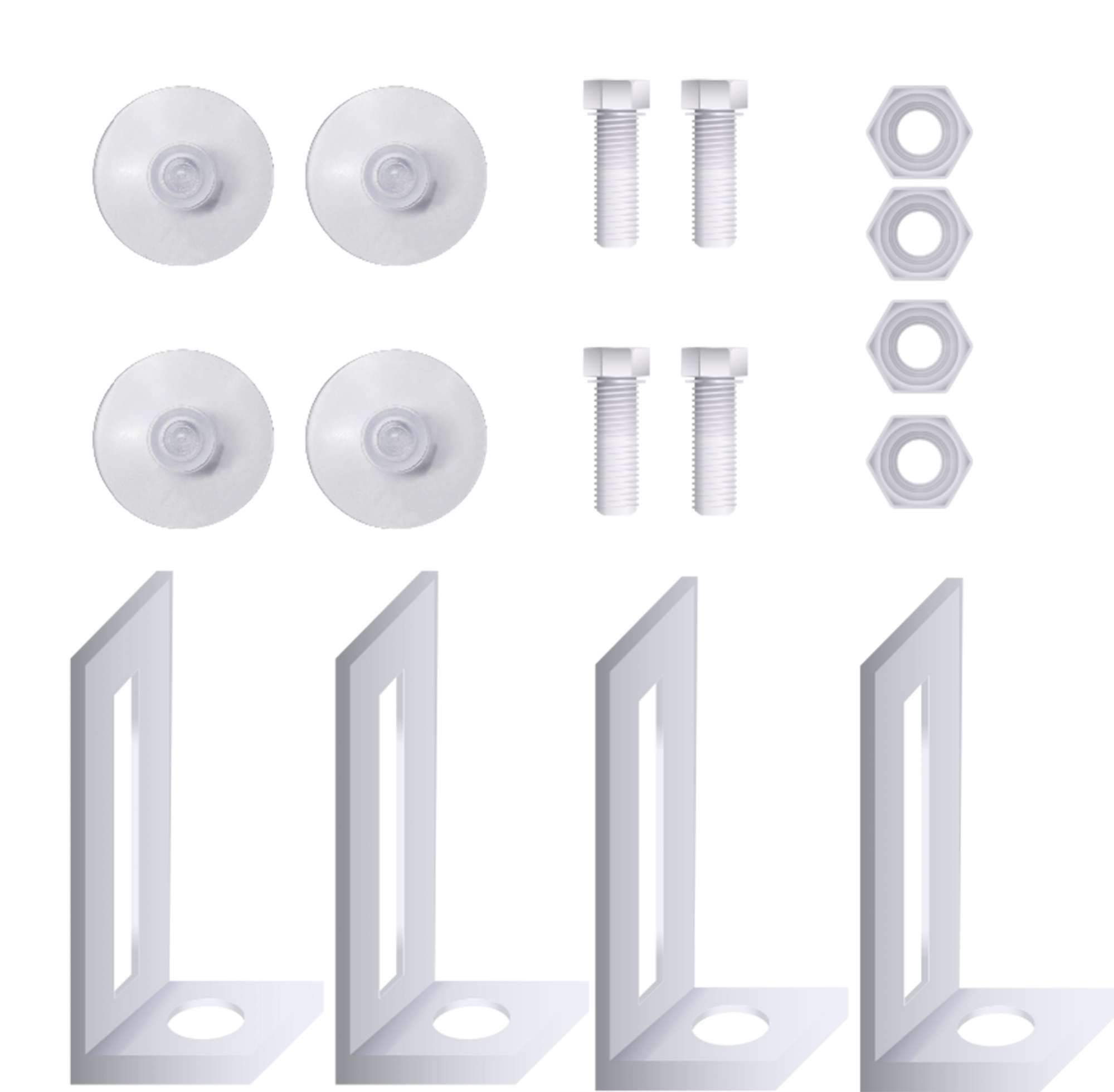 ICA Befestigungs-Set für Aquarium, 21 g, Kunststoff und Metall, Ideal für die Zuchtzeit, Trennt aggressive und konvaleszente Fische