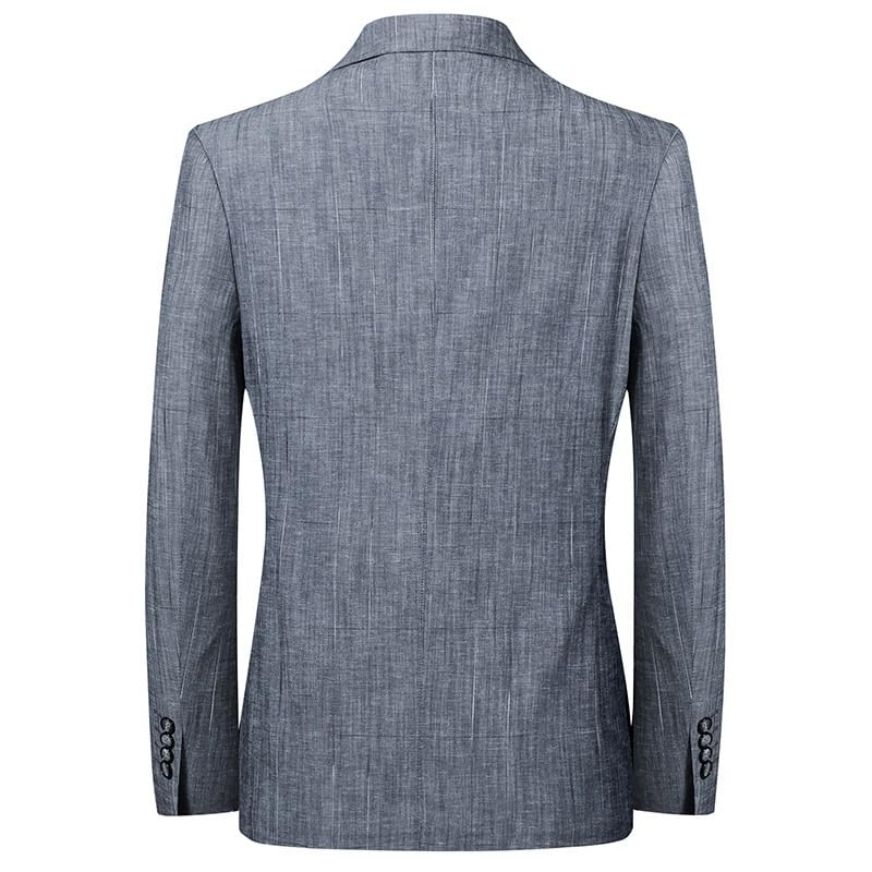 Mens Gray Two Button Sport Coats Casual Slim Fit Suit Jacket Business Blazers2