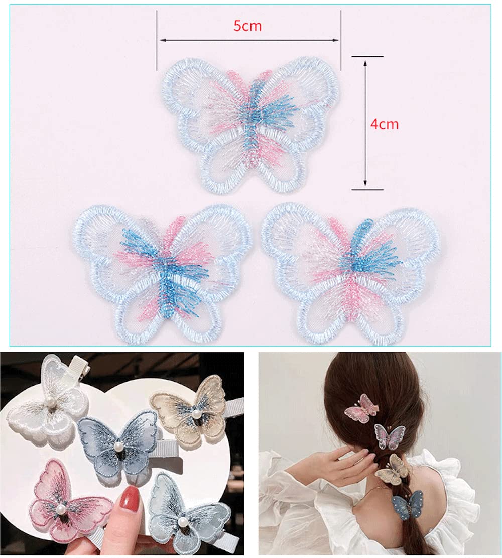 Toppe Ricamate A Farfalla 18 Pezzi | Doppio Strato Organza | Per Cucito, Decorazioni, Matrimoni