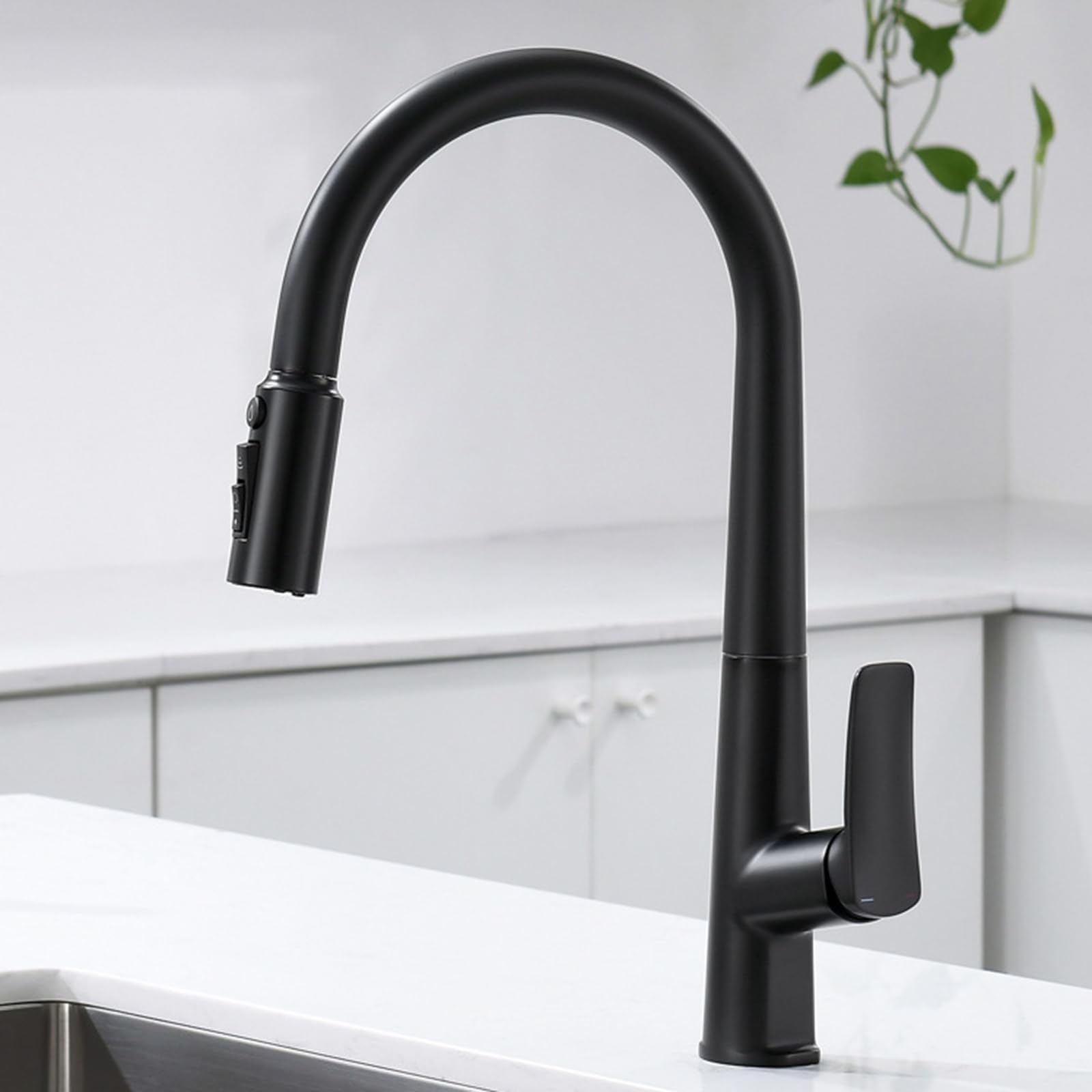 Robinet cuisine 3 voies avec pulvérisateur résolvant le nettoyage difficile
