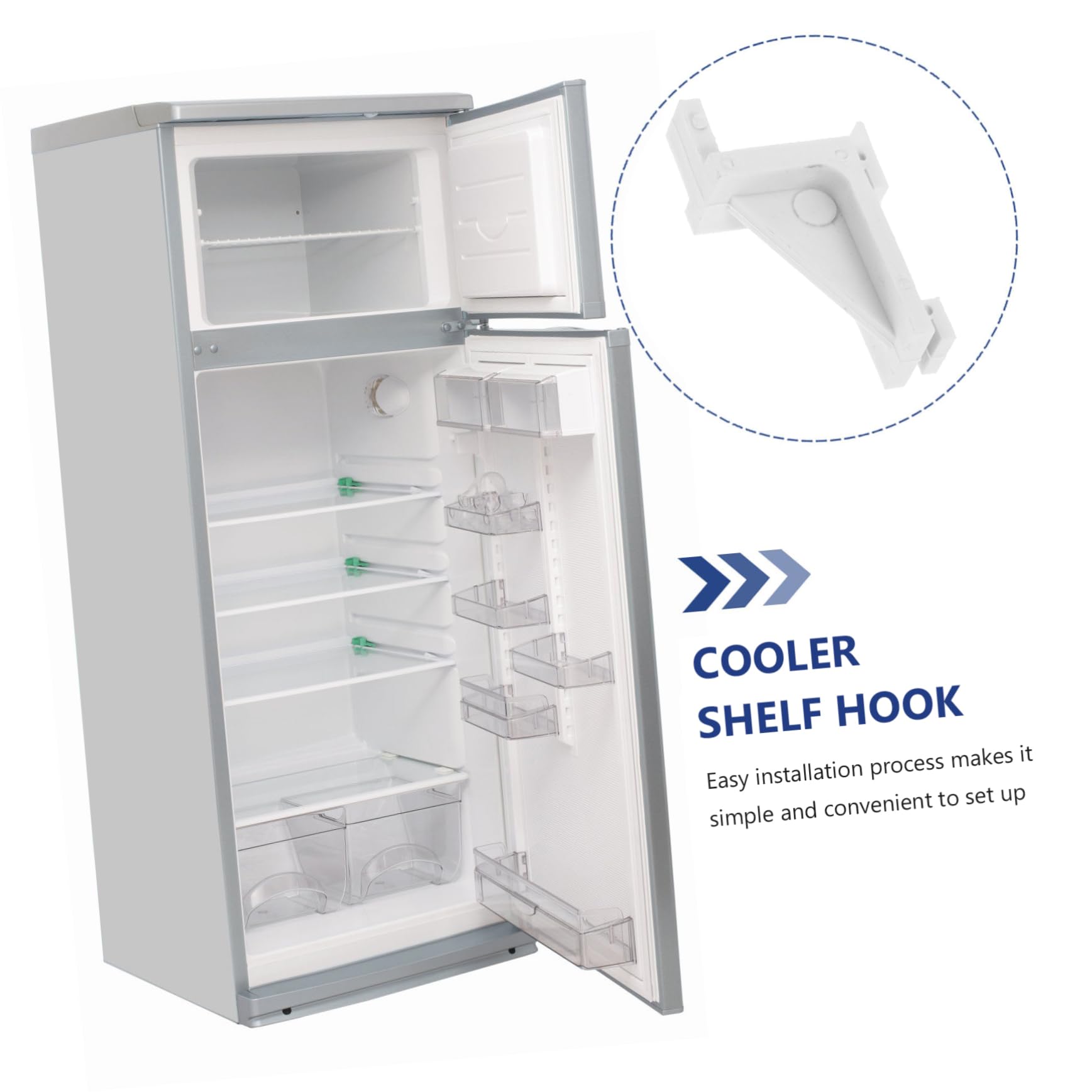 FUNOMOCYA Adjustable Clamp Hooks 10pcs Plastic Freezer Shelf Clip Refrigerator Support