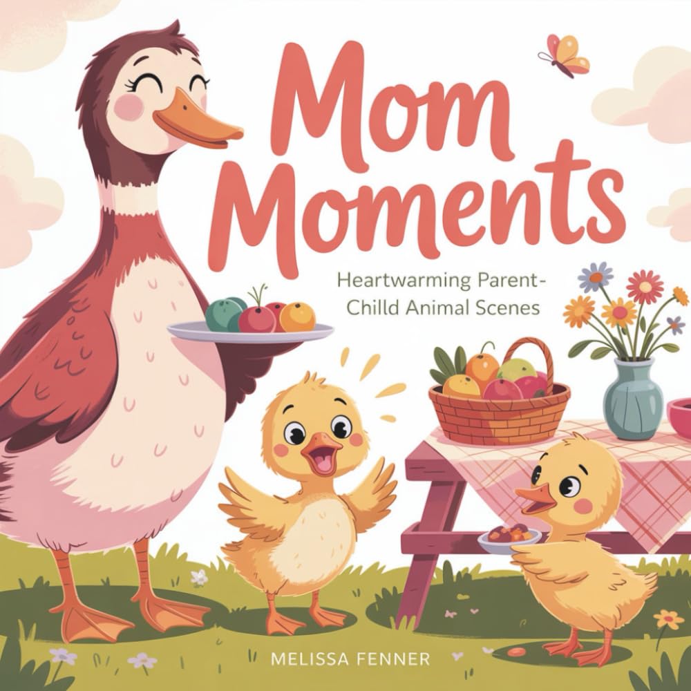MOM MOMENTS: Heartwarming Parent-Child Animal Scenes | 40 Family Bonding Activities Coloring Book for Adults | Everyday Life Illustrations with Baby Animals & Mothers