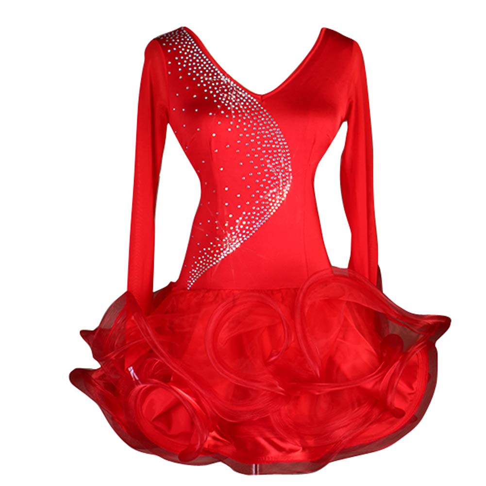 Red Latin Salsa Dress(Red,M)