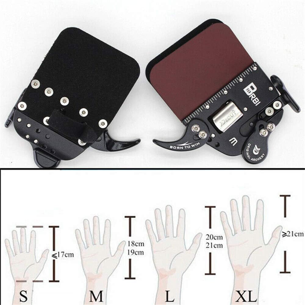 Archery Aluminum Finger Tab Protector Cow Leather Shooting Finger Saver Recurve Bow Finger Guard for Left and Right Hand