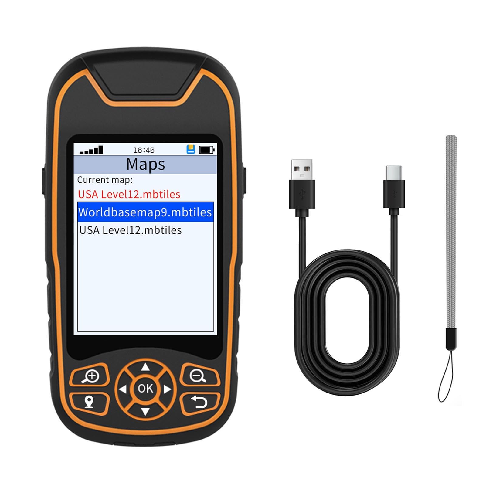 Gedourain Instrumento de Topografía Terrestre GPS GNSS de Mano con Soporte Satelital Avanzado para Acampar y Caminar, Medidor Terrestre GPS con Pantalla de 3,2 Pulgadas para Necesidades Agrícolas