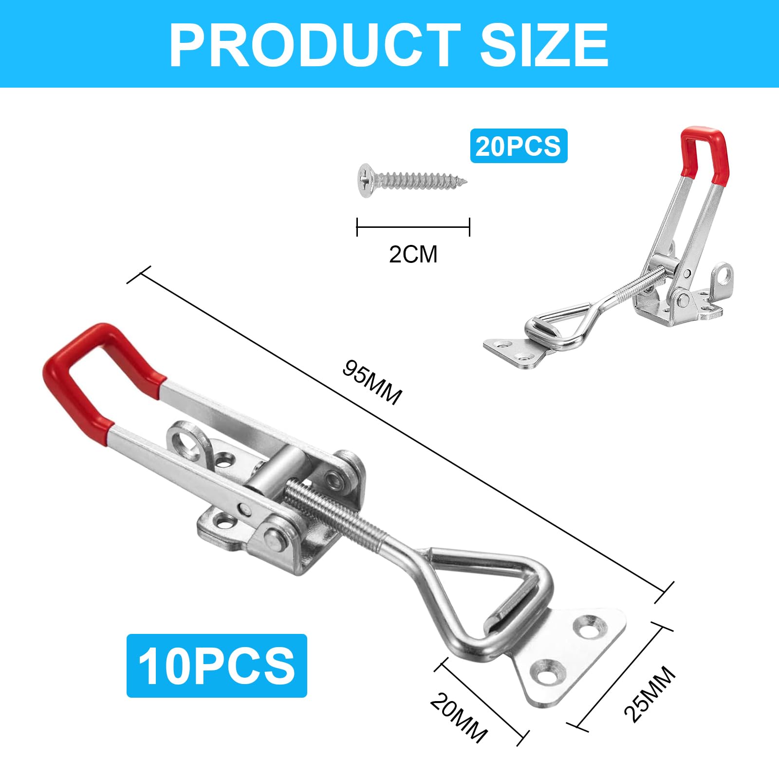 Serratura A Leva Regolabile GH-4001 Con Viti M4: Per Armadi, Scatole E Porte