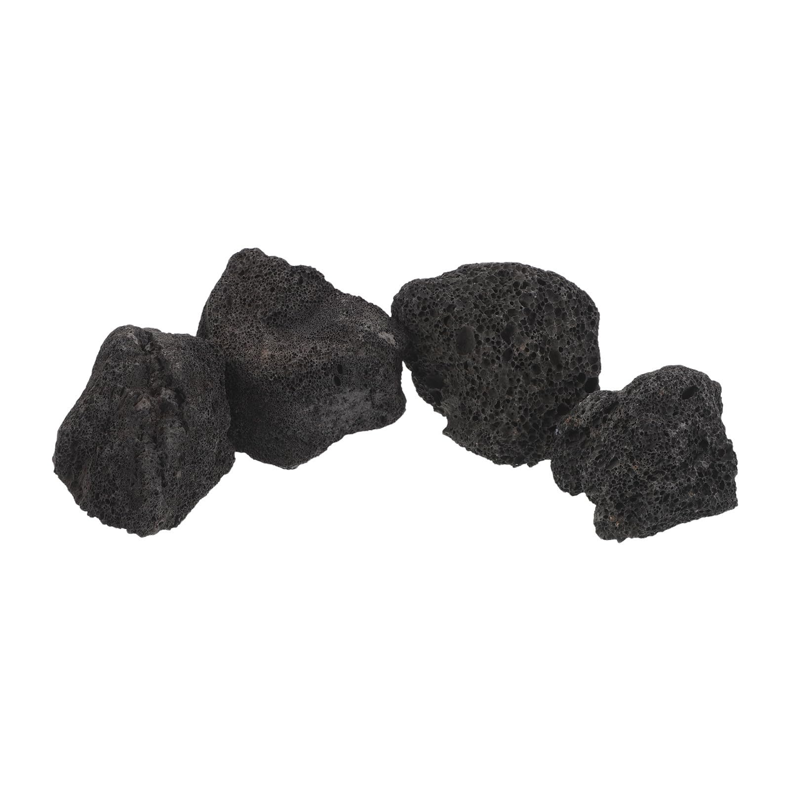 Beavorty Diffusore in Pietra Lavica Nera 4 Pezzi, Aroma Terapia | Portatile, per Casa e Viaggio, Superficie Porosa a Rilascio Lento, Formato 5-8cm