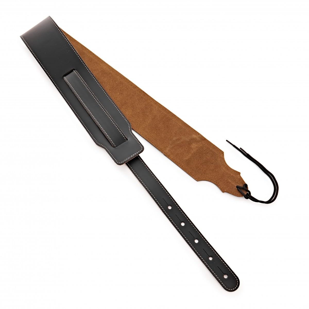 Hartwood Correa de Guitarra de Cuero Italiano, Negro