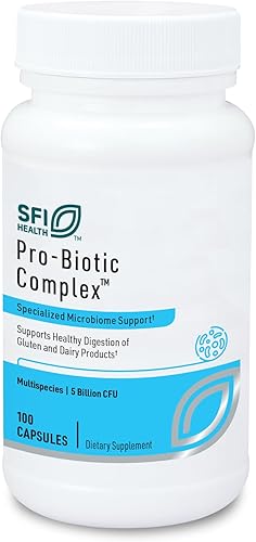 Klaire Labs Pro-Biotic Complex - Apoyo intestinal para hombres y mujeres, 5 mil millones de UFC Lactobacillus acidophilus y bifidum bifidum