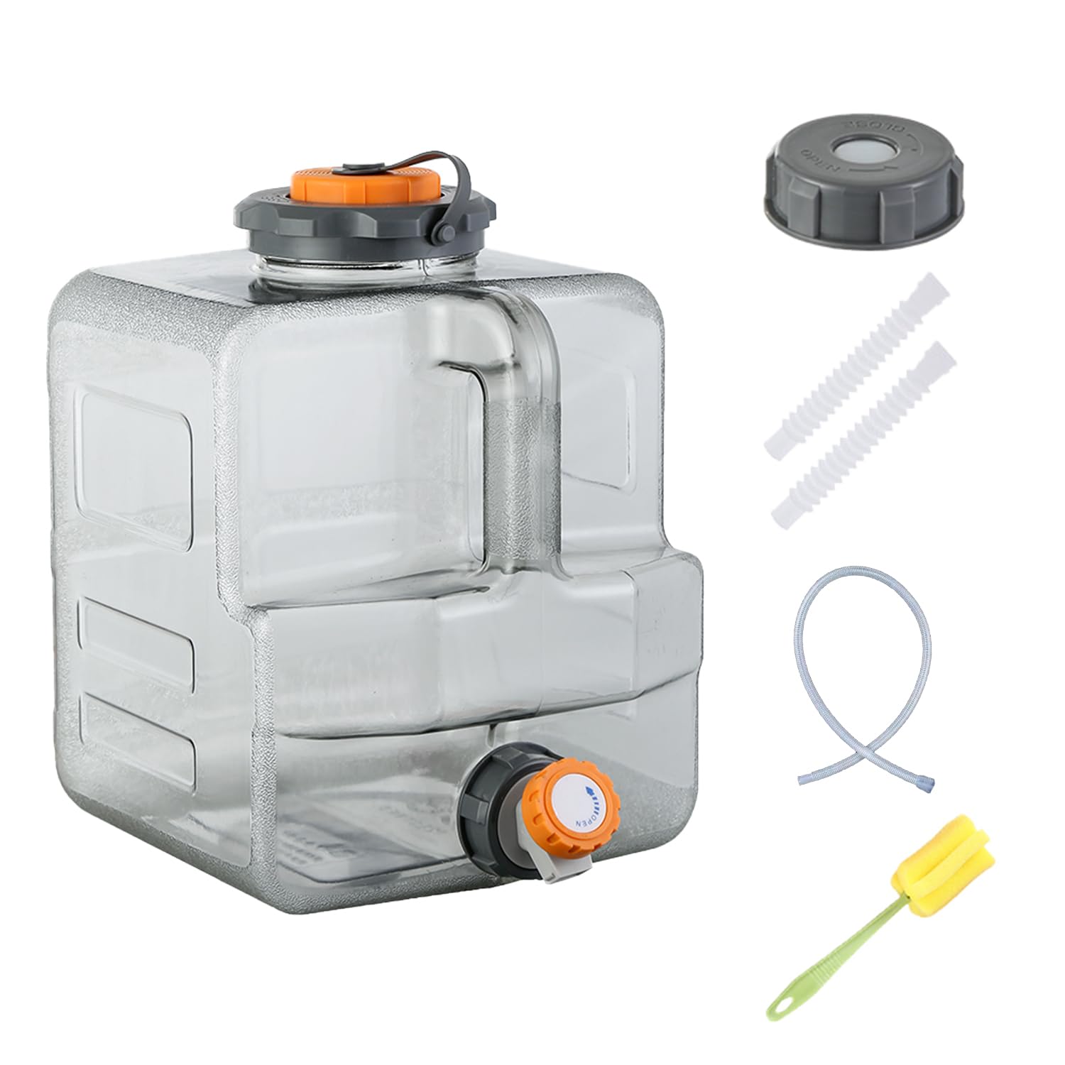 Sparkstarses 12L Wasserbehälter mit Hahn, Camping Wasserkanister kompatibel mit elektrischen Wasserpumpen, Tragbarer Wasserspeicher für Camping, Outdoor, Angeln, Party, RV, Wohnmobil, Küche und Garten