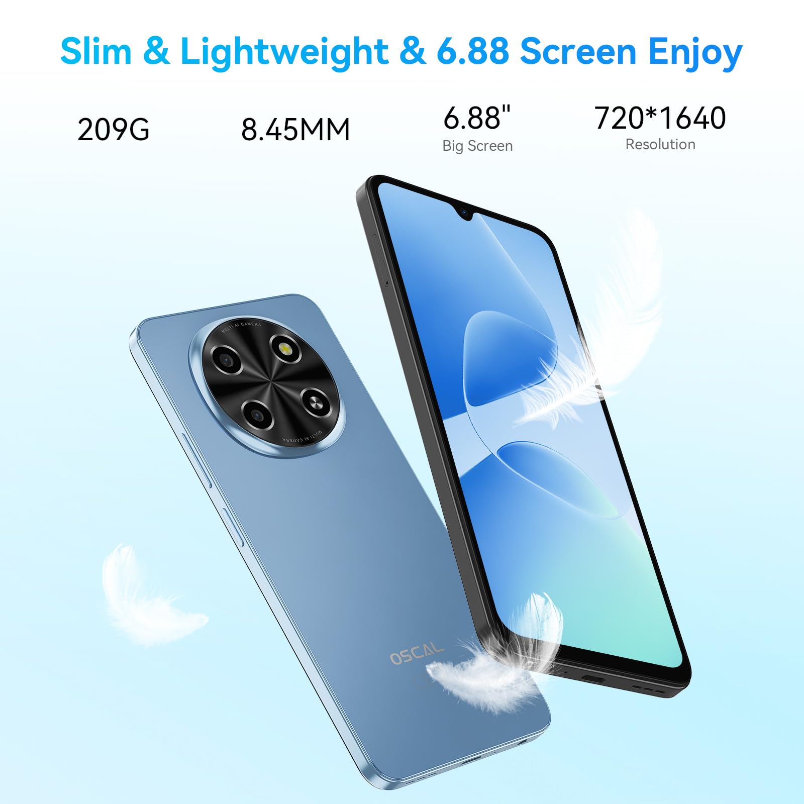 Amazon.com: OSCAL 5G Android Phone, 6.88''HD Unlocked Phones for T