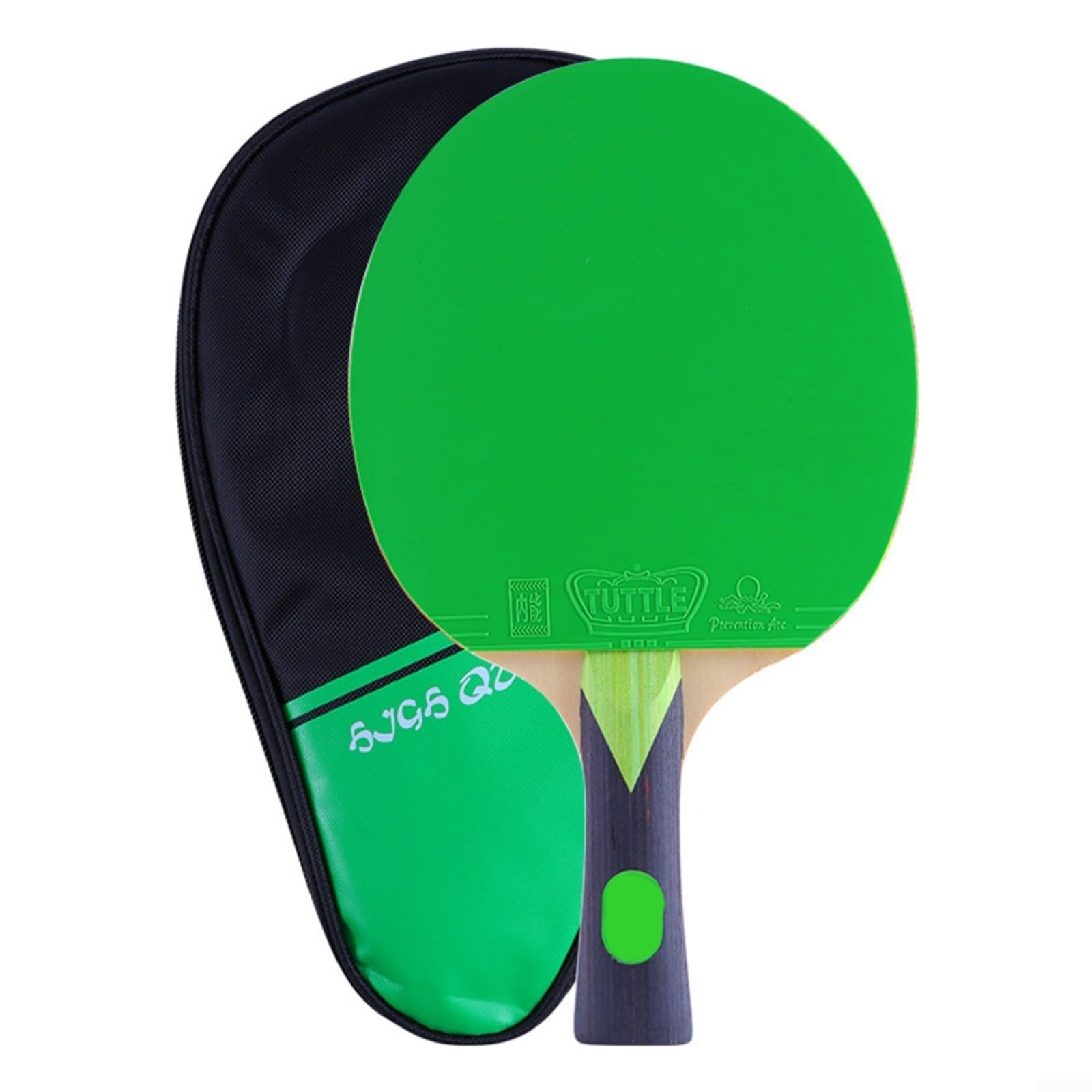 Racchetta da ping pong, racchetta da ping pong in legno con manico lungo, modello FL, racchetta professionale per allenamento con borsa