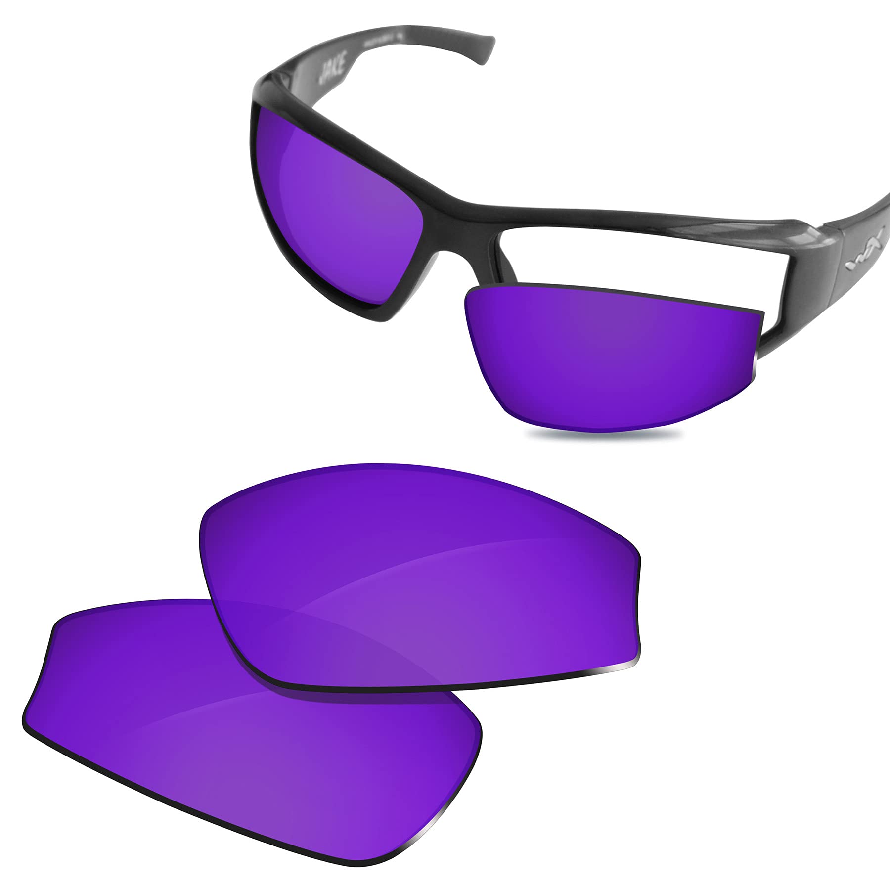 100% Precise-Fit Replacement Sunglass Lenses for Wiley X Jake