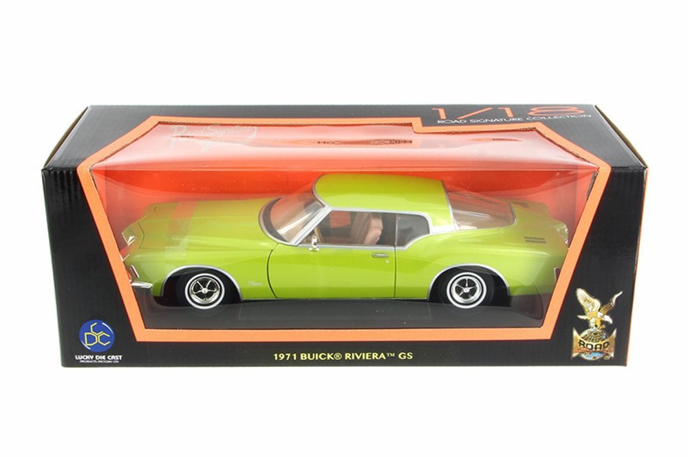 1971 Buick Riviera GS, Lime Green - Road Signature 92558 - 1/18