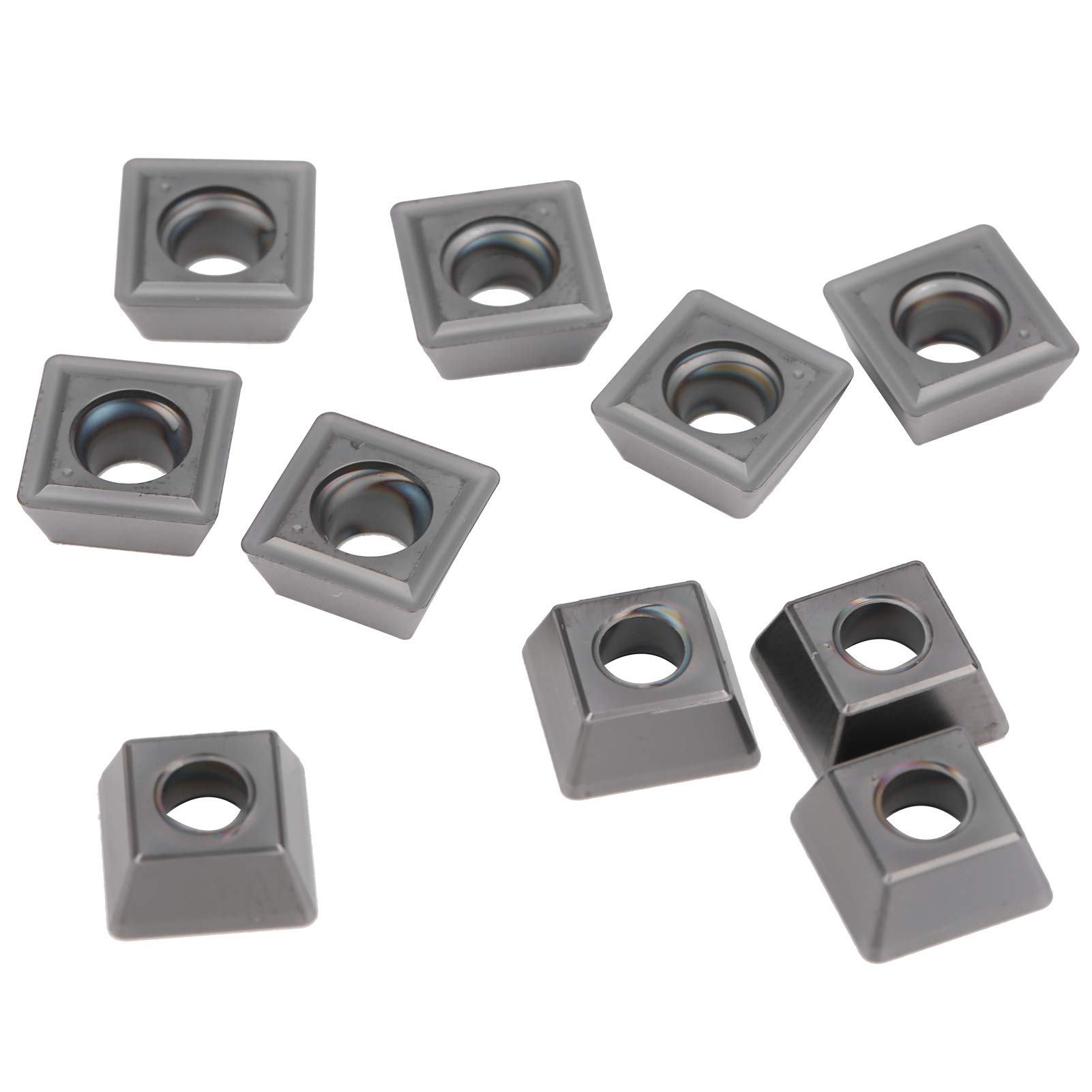 BORDSTRACT Inserto CNC, 10 Piezas SPMG090408‑TG LF6018 Hoja de Herramienta de torneado de Torno de carburo cementado para semiacabado y Acabado
