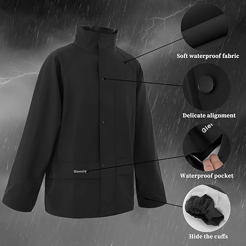 Miniatura 5 de Rain Suit For Men & Women Waterproof Heavy Duty Rain Gear Outdoor Work Fishing Jacket & Trouser Breathable Raincoats