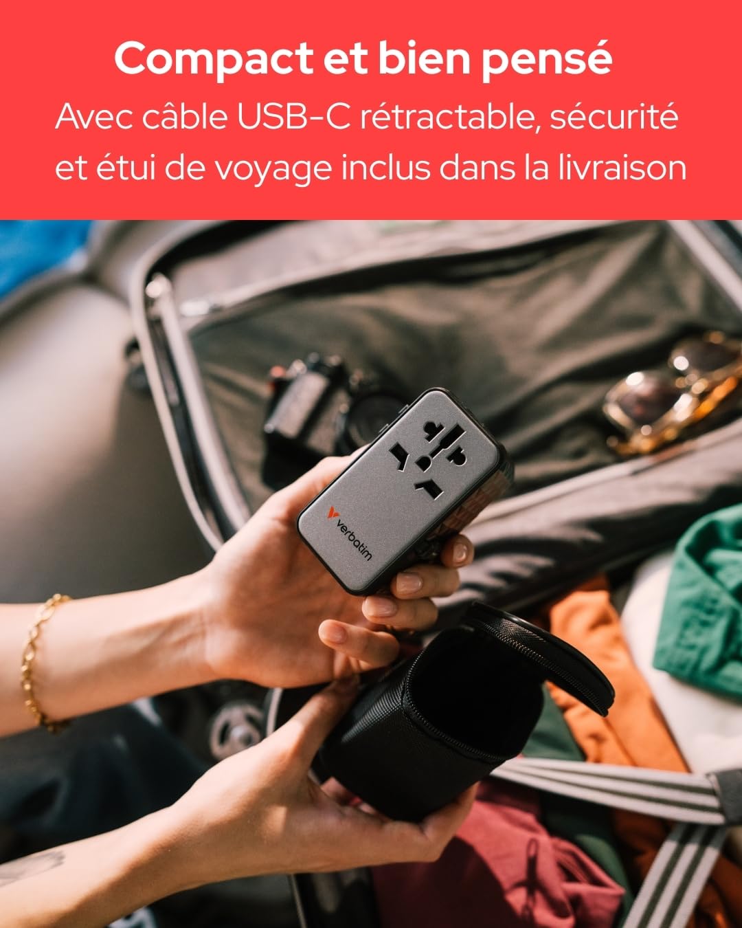 Verbatim CnT-02 Universale Nero Ac Ricarica Rapida Interno (verbatim Charge N Travel Dmnd 85w CnT-02)