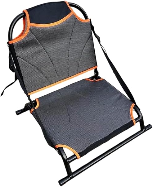 Portable Kayak Seat with Adjustable Backrest, Lightweight Aluminum Frame and Teslin Fabric, Foldable Design for Kayaking, Canoeing and Fishing Boats - 1