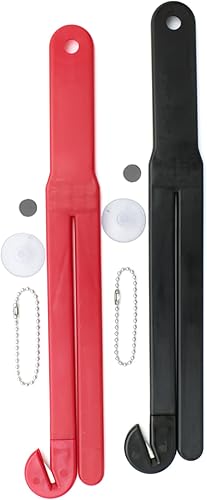 Miniatura 6 de Cortador de bolsas de alimentos con hoja de acero inoxidable y exprimidor para cocinas, incluye cadena EZ Hang y ventosa para un fácil