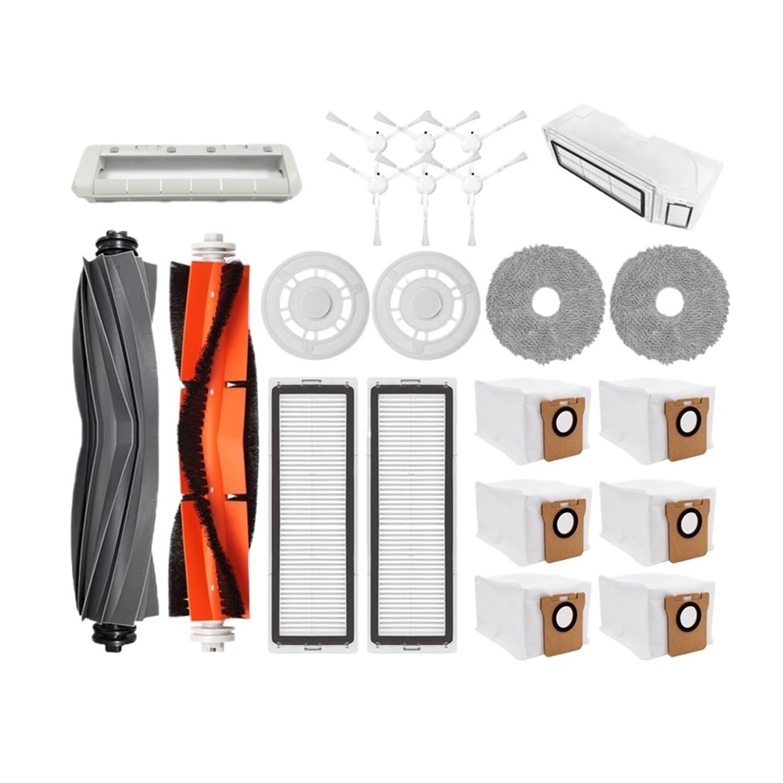 Główna szczotka boczna odkurzacza, pasująca do Xiaomi, X10 Plus Mijia Omni 1S B101CN/Dreame L10s Ultra S10 Pro części Robot Mop z filtrem szczotki próżniowe i filtr(Black)