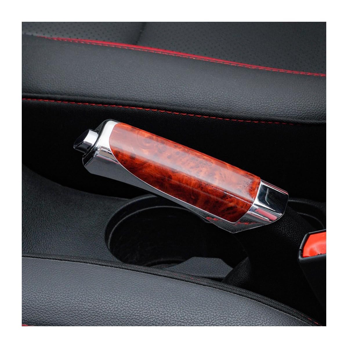 YDSTNiu Handbrake Cover for Ford Focus Limousine 3 (III) C346 Facelift I 2014-2018, Handbrake Grip Sleeve Car Handbrake Handle Protector Interior Styling Accessories,Rosewood Edition