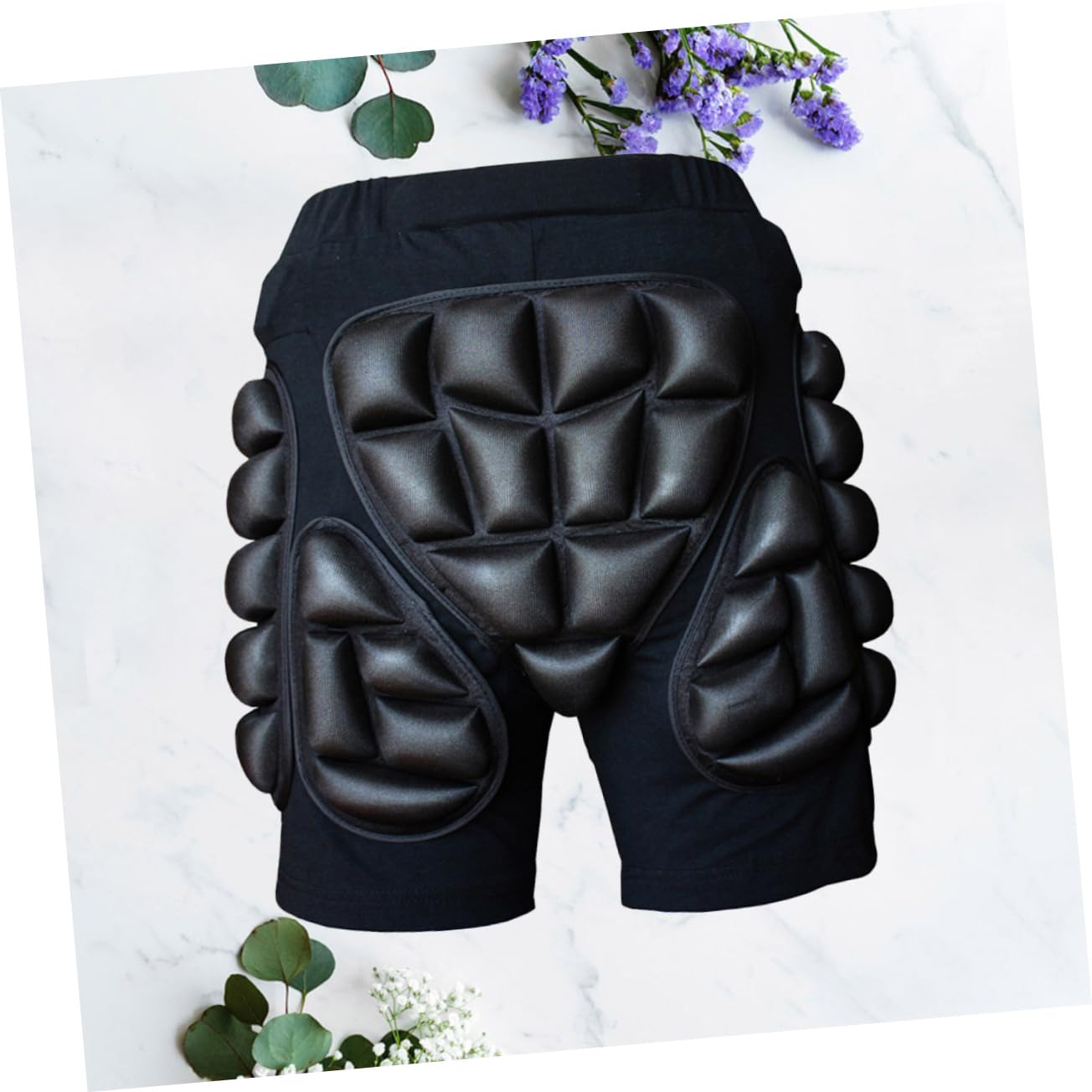 VANZACK Roller Skating Hip Protection 2.5cm Thick Pads for Kids Adults Skate Riding Pants Hockey Girdles Black Size 3XL