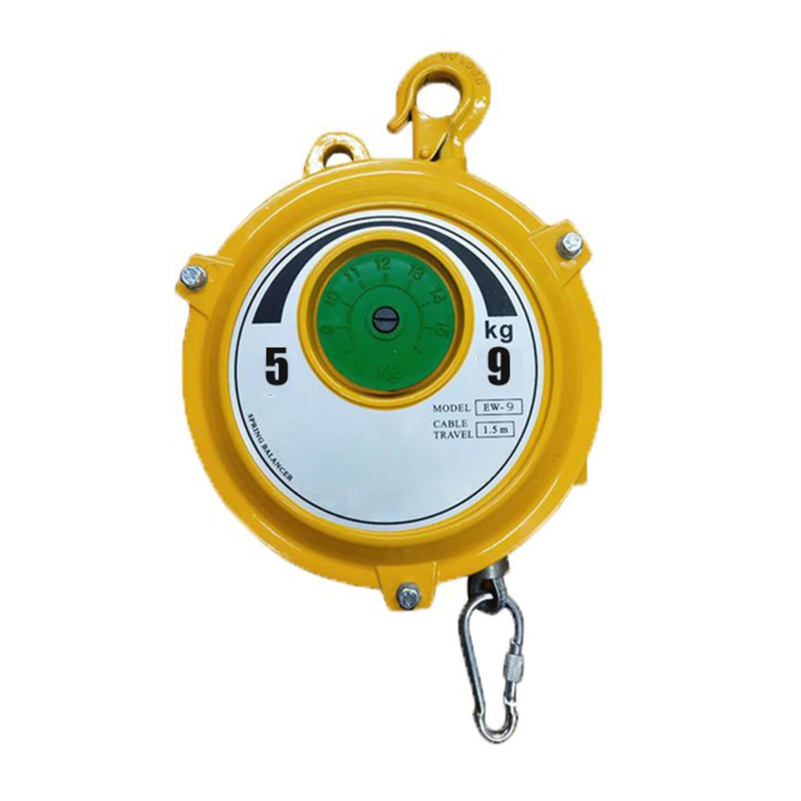 1pc Spring Balancer - Retractable Tool Hanging System with 1.5M Wire Rope for Workshop and Automotive Use(5-9kg)