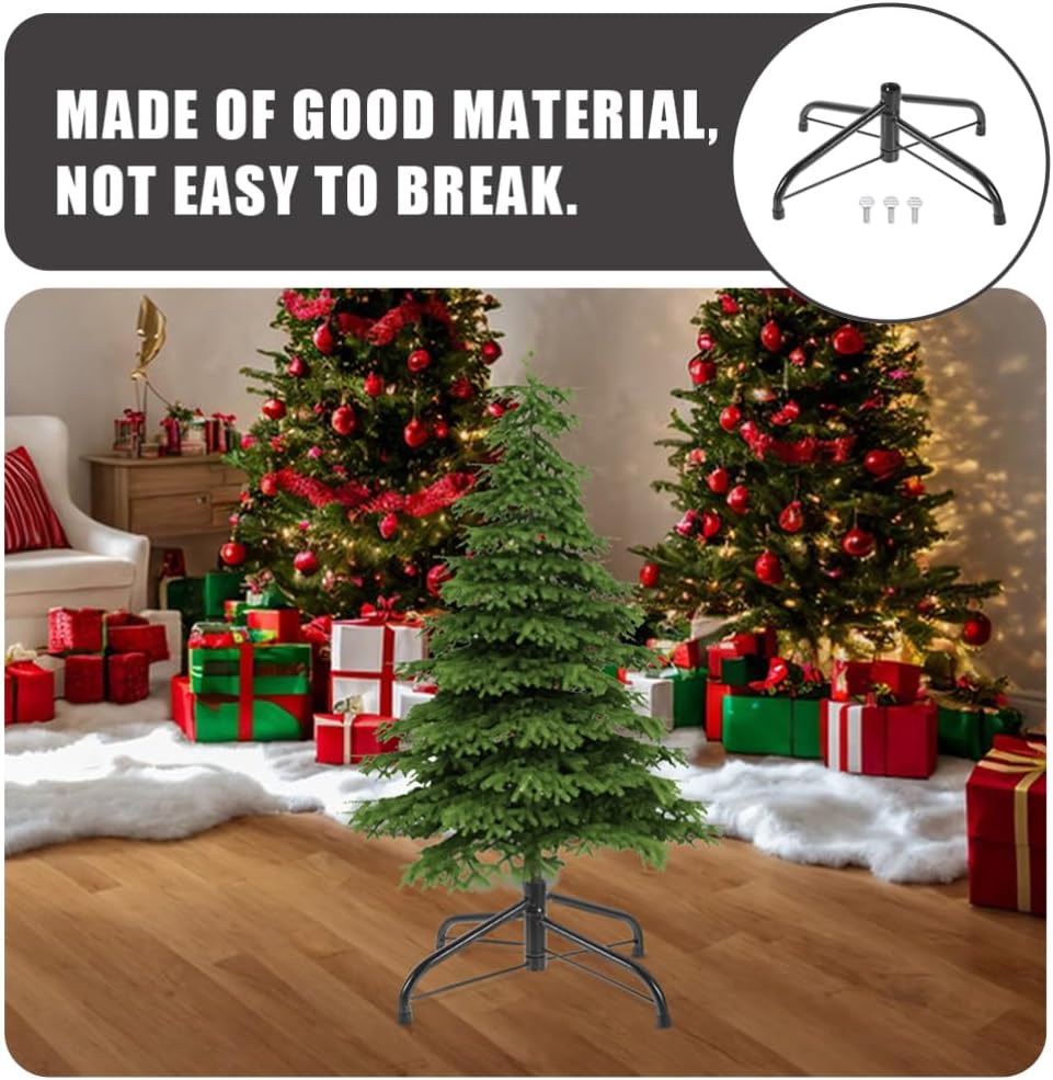 Veemoon 2pcs Christmas Tree Stand Artificial Tree Holder Stable Support Easy Installation Smooth Surface for Christmas Decor