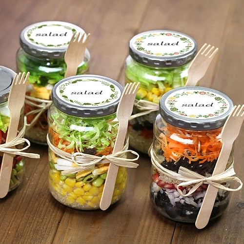 Miniatura 5 de 500 etiquetas de conservas de 2 pulgadas para tarros y tapas, calcomanías redondas de papel kraft para tarros de Navidad, 2 diseños diferentes de