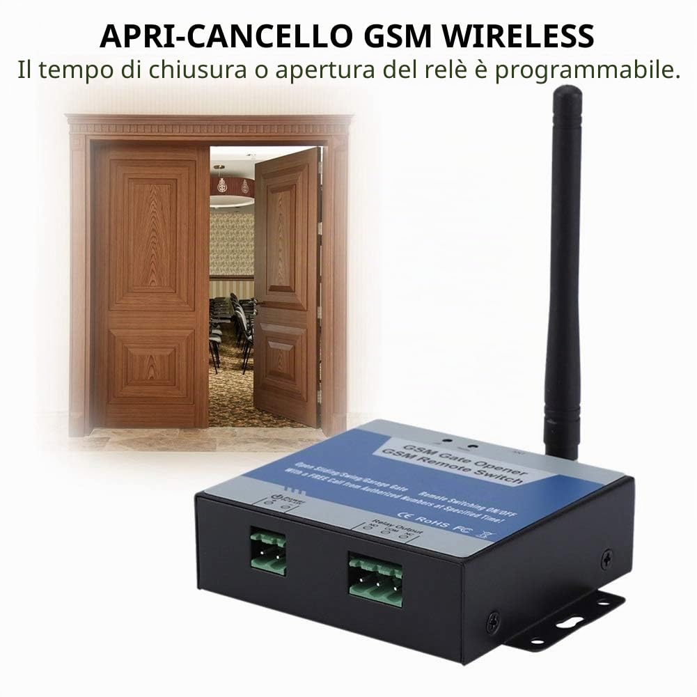 DEWIN GSR 600 SMS Modul,Apriporta GSM Interruttore der Steuerung Remoto Wireless Chiamata Telefonica SMS Gratuita