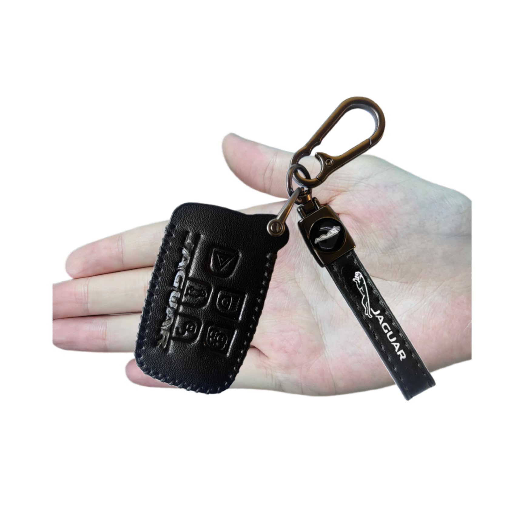 Skórzane etui na kluczyki samochodowe kompatybilne z Jaguar XF XJ XE (J1)