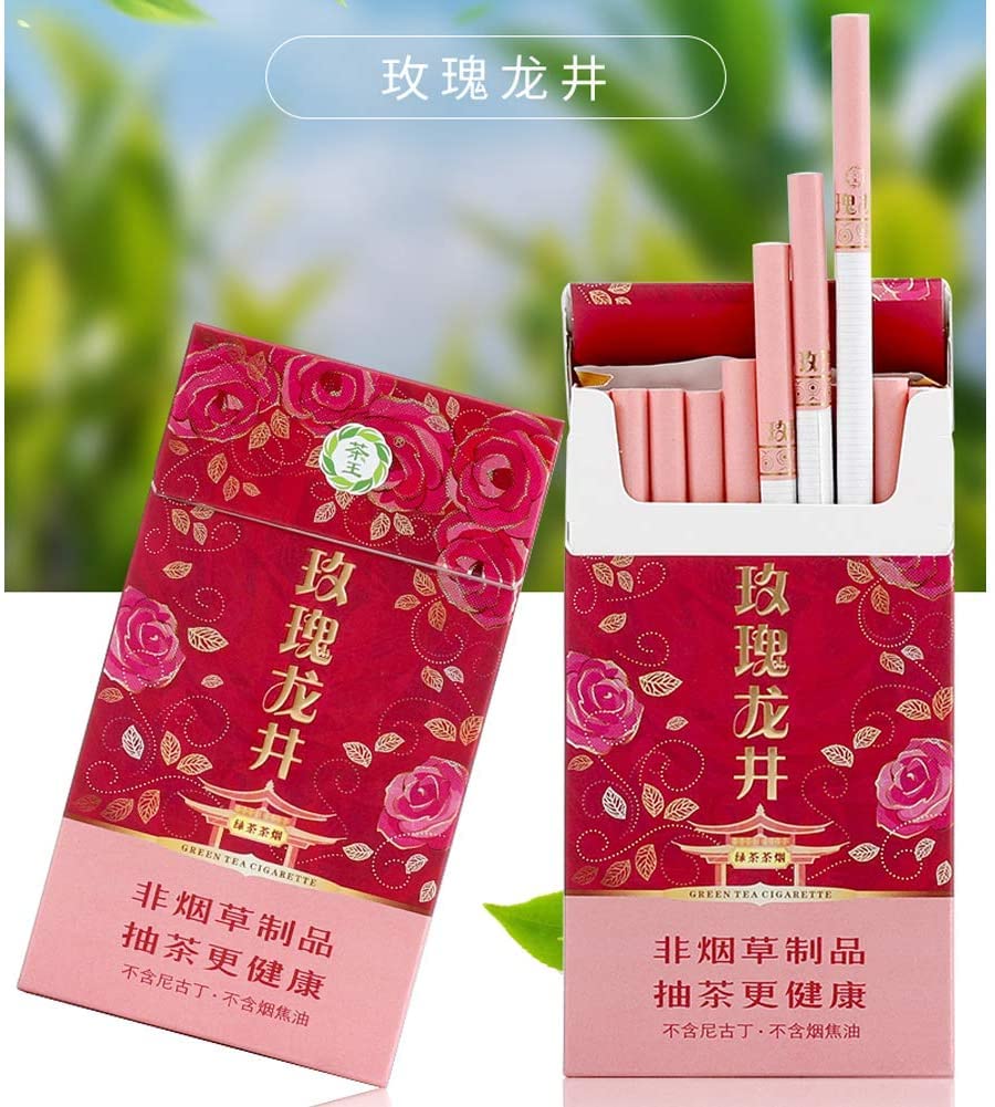 HUWOYMX Green Tea Menthol Cigarettes, Peony Jasmine?Chinese Herbal