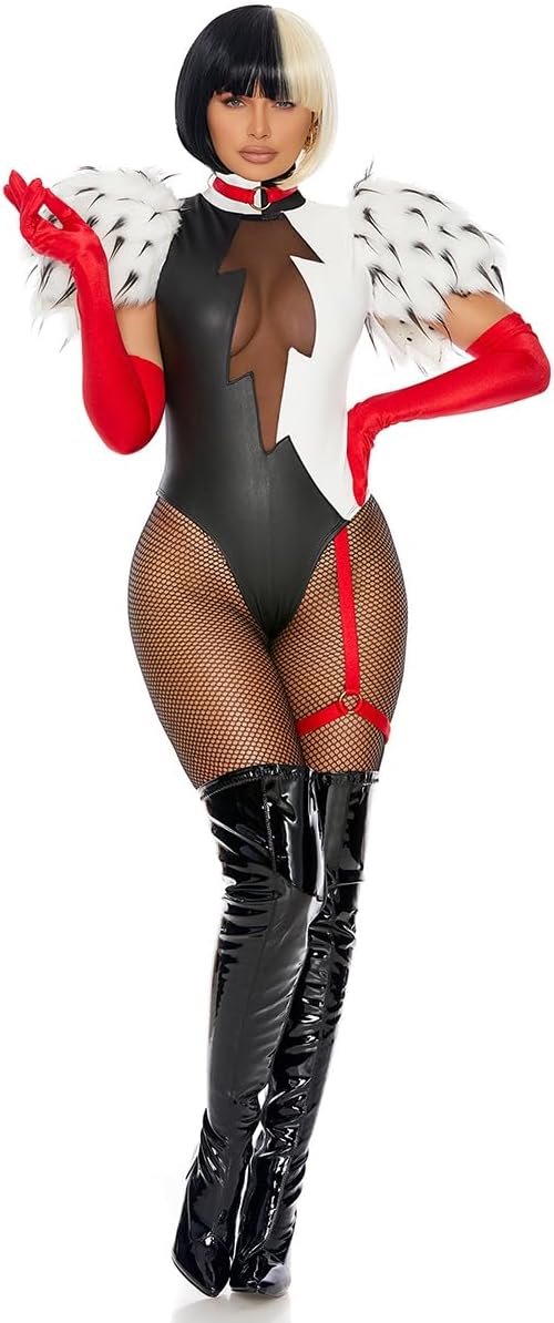 Forplay womens 3pc. Movie Villain Character Costume