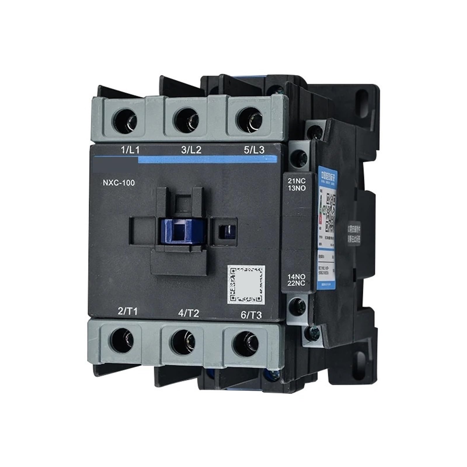 Contacteur NXC-100 100A triphasé avec contacts 1NO 1NC bobine 110V pour armoire