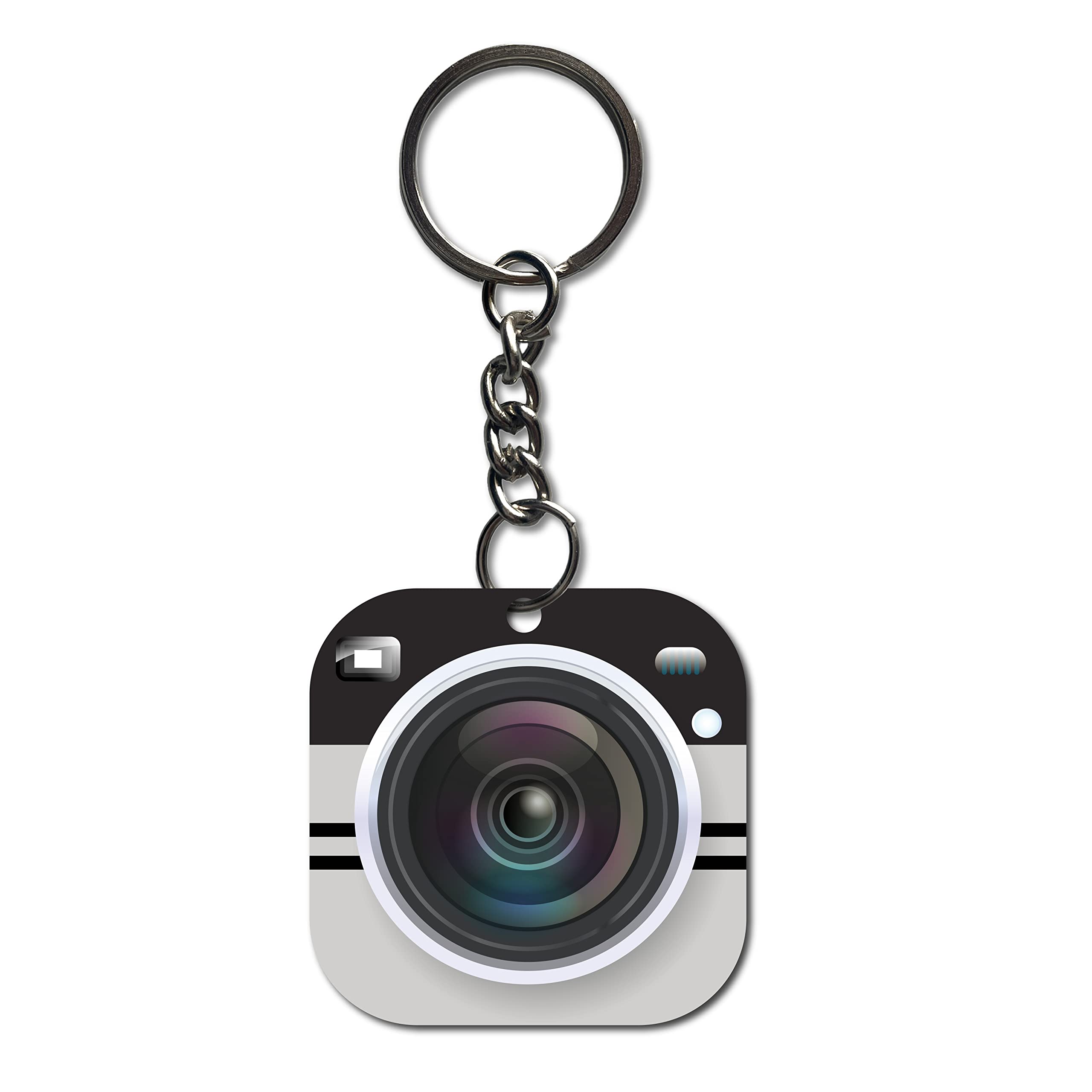 Camera Theme Keychain Bike/Car/Men/Women/Bag Key Tag Keyrings Multicolored (2.5 x 2.5 Inch)-image-10