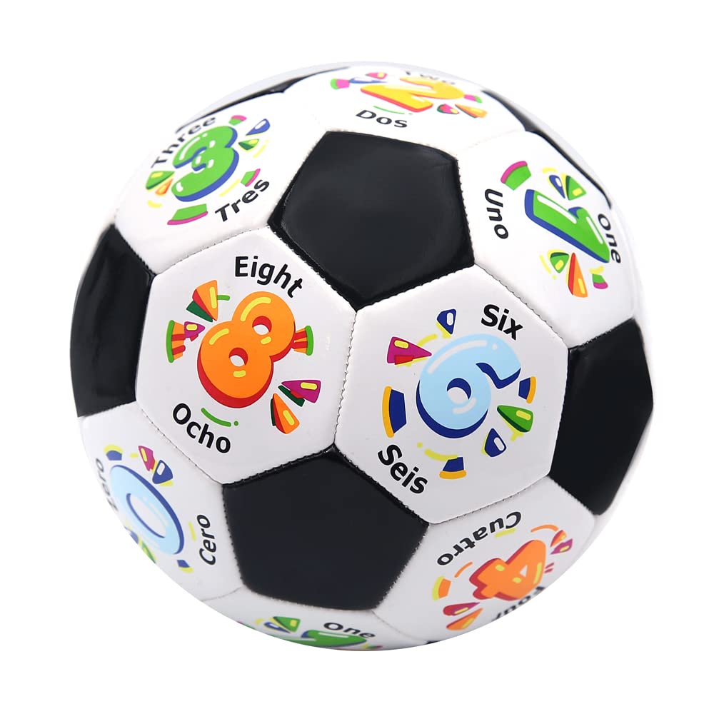 Icon Sports Score N' Explore Children's Youth Learning & Development Soccer Balls Size 3 Numbers Explorer/White