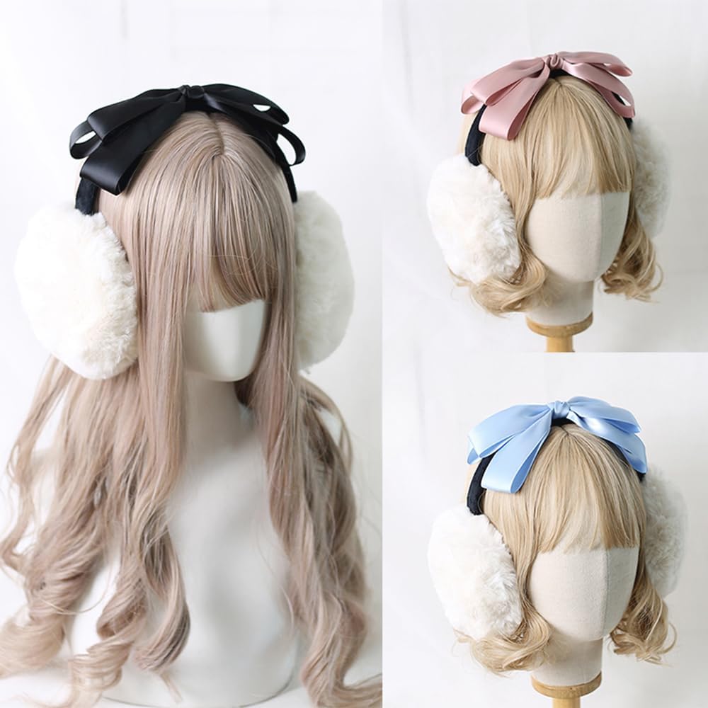 Plush Ear Warmer Multi-Layered Bow Ear Muffs Winter Warm Earmer Earmuffs Soft Earmuffs For Women