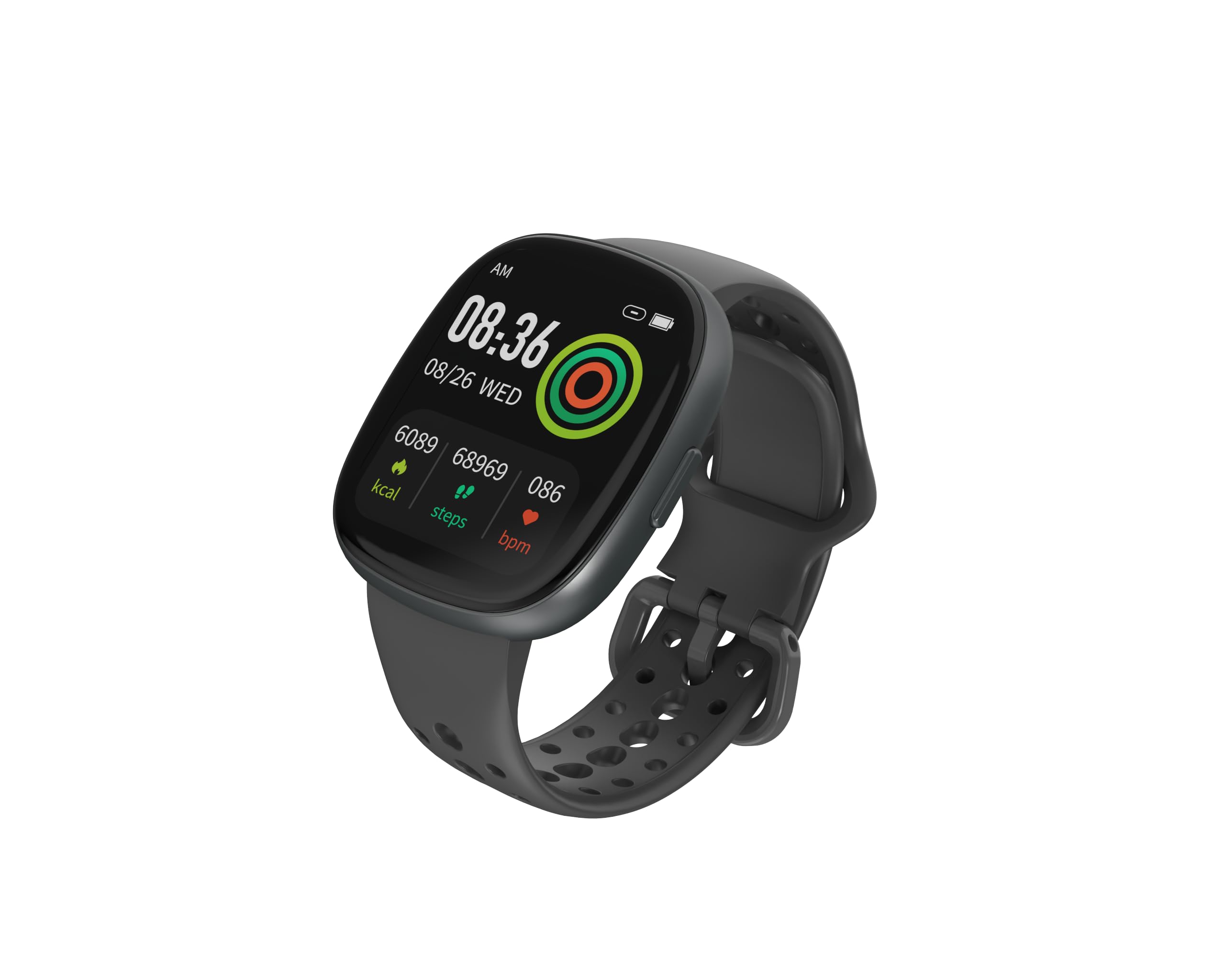 Smart Call Watch Pedometer Heart Rate Alarm Clock Outdoor Sports Monitor Gaming Multifunction Bluetooth Smart Watch (Black)