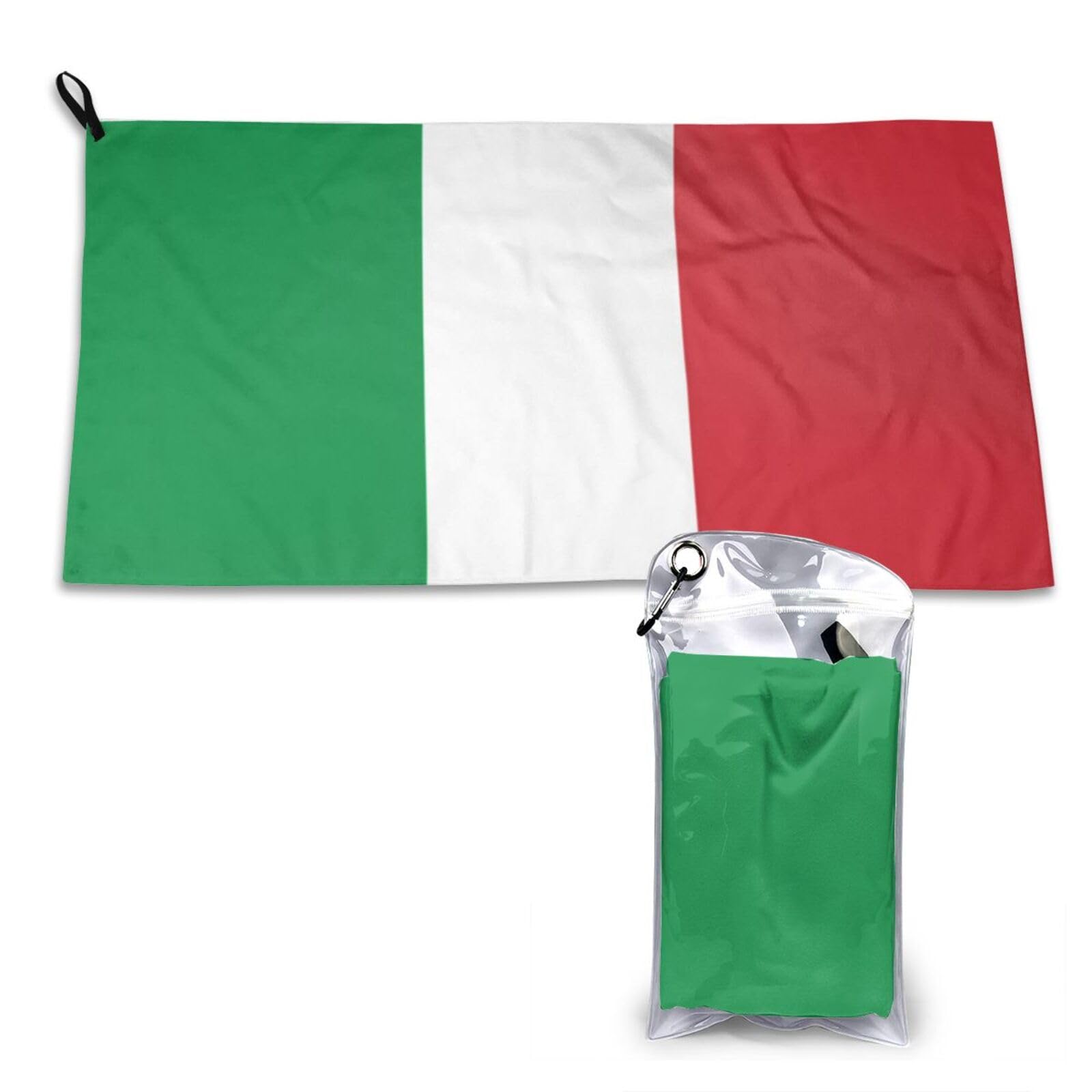 DUYKIMQW Italian flag Print Quick Dry Towel 16x31.5in White